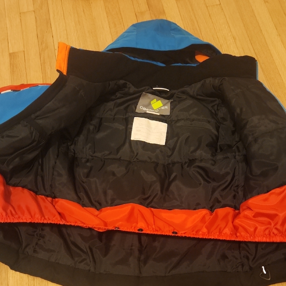 Obermeyer Kids Blue and Red Puffer Jacket - Picture 6 of 7